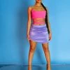 Public Desire UK Strappy Square Neck Crop Top Pink KAIIA CLOTHING