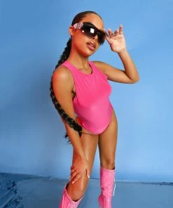 Public Desire UK KAIIA CLOTHING Essential Bodysuit Pink