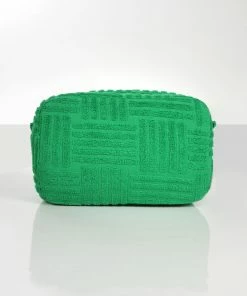 Public Desire UK Gifts Accessories SELF LOVE GREEN TOWELLING WASH BAG