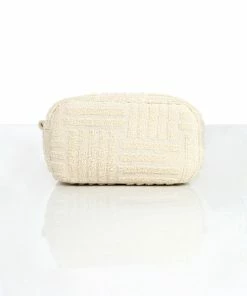 Public Desire UK FULL GLAM ECRU TOWELLING MAKE UP BAG Bags