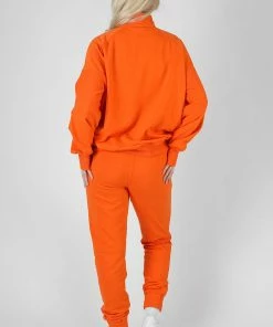 Public Desire UK Reverse Panel Relaxed Joggers Orange
