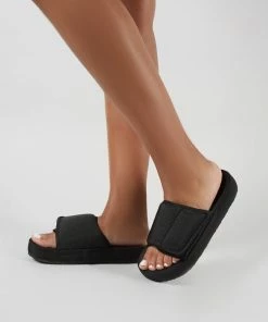 Public Desire UK Revel Sliders In Black