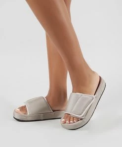 Public Desire UK Revel Sliders In Grey